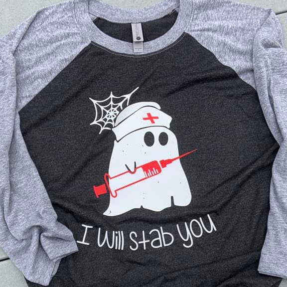 I will stab you nurse halloween shirt